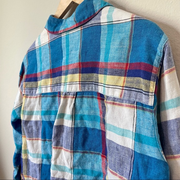 Chicos Design Linen Button Down Blouse - Picture 8 of 12